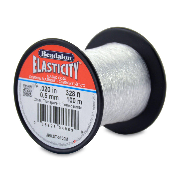 Elasticity 0.5mm Clear Elastic Cord (100 meters) - The Bead Chest