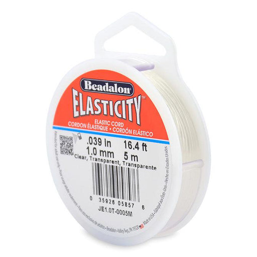 Elasticity 1.0mm Clear Elastic Cord (5 meters) - The Bead Chest