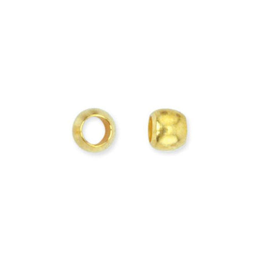 Size #3 Gold Color Crimp Beads (3mm, Set of 25) - The Bead Chest