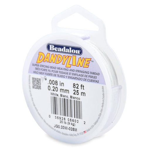 Dandyline Thread 0.20mm White 25m Spool