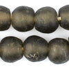 Jumbo Groundhog Grey Recycled Glass Beads (22mm)