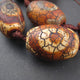 Antiqued Tibetan Agate Oval Beads (27x18mm) - The Bead Chest