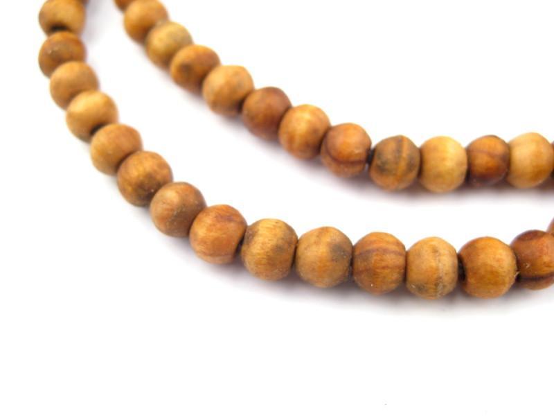 Round Olive Wood Beads from Bethlehem (6mm) - The Bead Chest