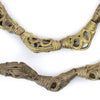Elbow Shape Ghana Brass Beads (23x12mm)