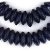 Jumbo Rondelle Cobalt Blue Recycled Glass Beads (20mm)