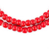Super Jumbo Padre-Sized Red White Heart Beads (9mm)