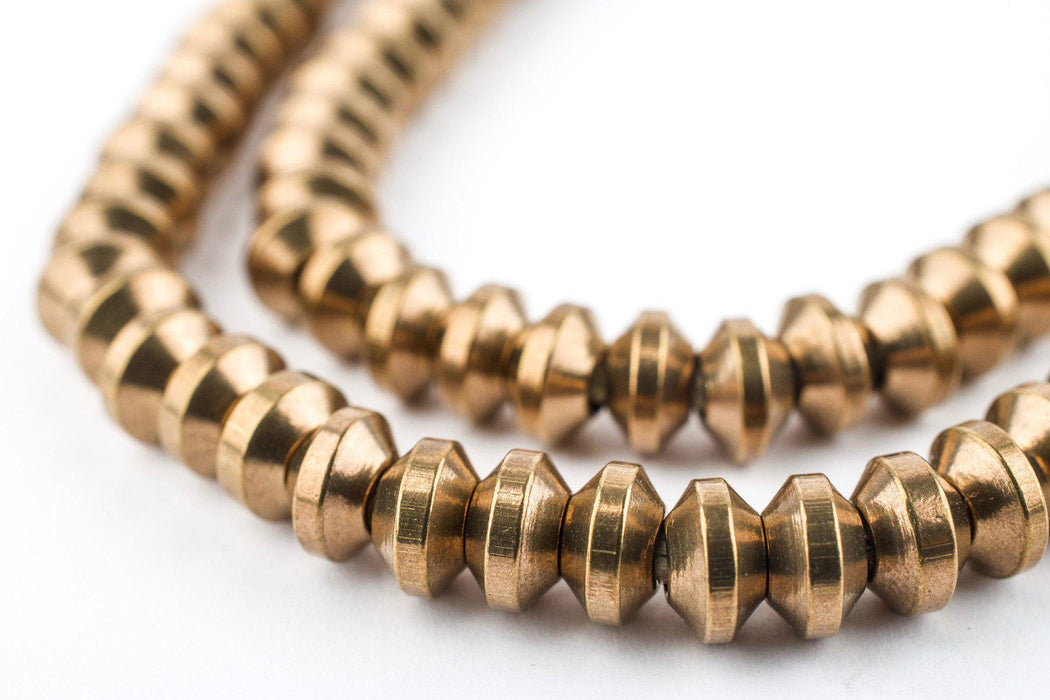 Antiqued Brass Wide Saucer Beads (4x7mm) - The Bead Chest