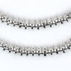 Silver Wide Saucer Beads (4x7mm)