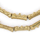 Brass Ivory Coast Baule Tube Beads (19x7mm) - The Bead Chest