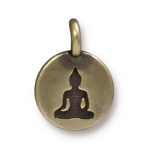 Antiqued Brass Buddha Charm (16x12mm) - The Bead Chest