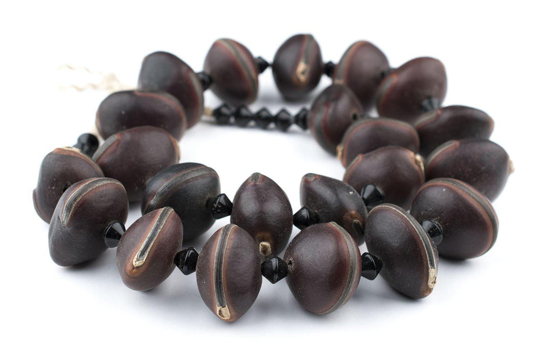 West African Natural Tree Pod Beads - The Bead Chest