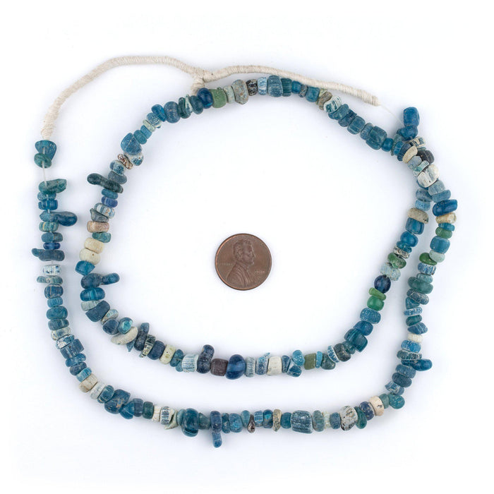 Blue Ancient Djenne Nila Glass Beads (8mm) - The Bead Chest