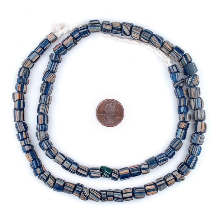 Ancient-Style Cobalt Java Gooseberry Beads (6-8mm) - The Bead Chest