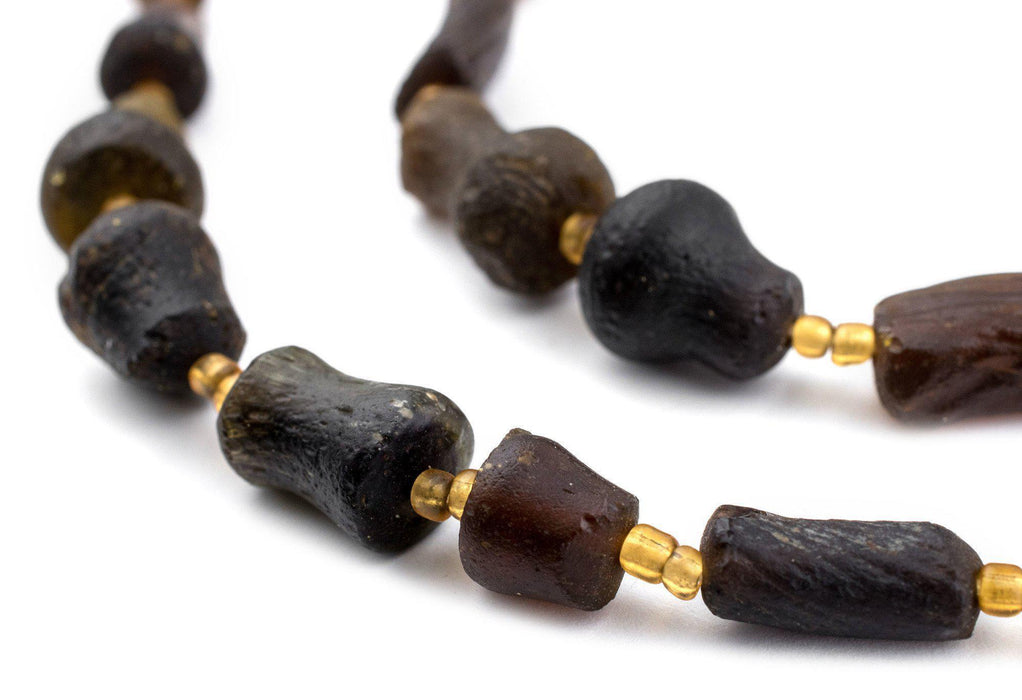 Brown Roman Glass Bangle Beads - The Bead Chest
