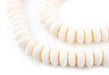 White Bone Mala Disk Beads (12mm) - The Bead Chest