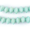 Mint Green Bicone Natural Wood Beads (10x15mm)