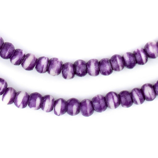 Purple Rustic Bone Mala Beads (6mm) - The Bead Chest