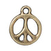 Antiqued Brass Peace Charm (19x16mm) - The Bead Chest