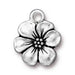 Antiqued Silver Apple Blossom Charm (17x14mm) - The Bead Chest