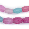 Pink Pizzazz Medley Hexagon Java Recycled Glass Beads