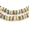 Vintage Inlaid Bone Mala Beads (6mm)