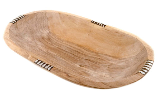 Batik Bone Inlaid Wooden Tray - The Bead Chest