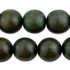 Olive Green Round Natural Wood Beads (20mm)