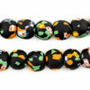 Midnight Black Fused Recycled Glass Beads (14mm)