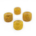 Yellow Cylindrical Tomato Glass Trade Beads (Set of 4) - The Bead Chest