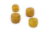 Yellow Cylindrical Tomato Glass Trade Beads (Set of 4)
