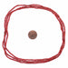 Coral Red Java Glass Seed Beads (2.5mm, 48" Strand) - The Bead Chest