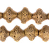 Cameroon Style Rounded Bicone Brass Filigree Beads (18x20mm)