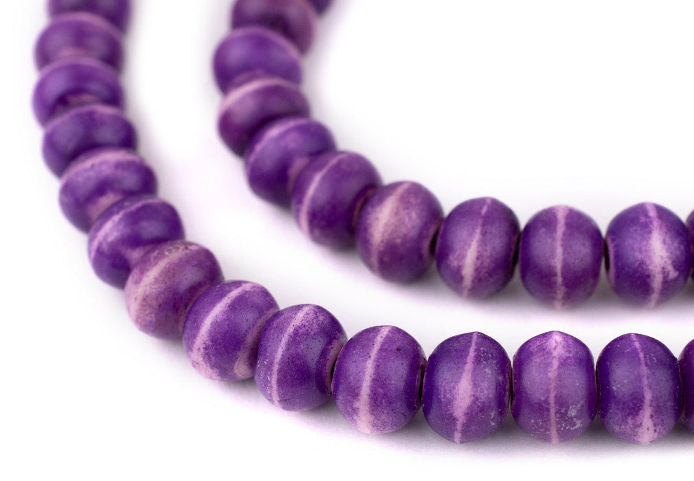 Purple Bone Mala Prayer Beads (12mm) - The Bead Chest