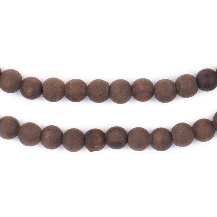 Vintage-Style Round Olive Wood Beads from Bethlehem (6mm) - The Bead Chest