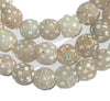 White Antique Venetian Skunk Eye Trade Beads