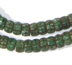 Pressed Glass, Green Color - The Bead Chest