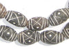 Black & White Oblong Terracotta Beads