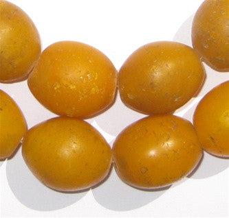 Ethiopian Orange Tomato Beads (29x24mm) - The Bead Chest