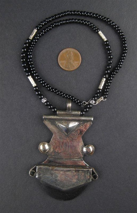 Tuareg Pendant w/ Stone (Large) - The Bead Chest