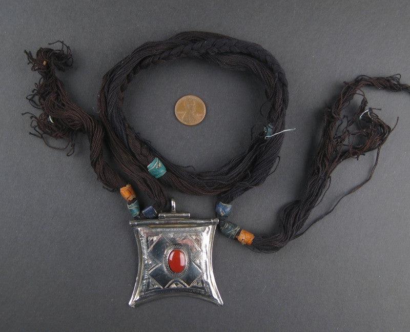 Tuareg Amulet w/ Stone (Large) - The Bead Chest