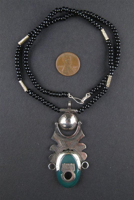 Tuareg Pendant w/ Stone (Medium) - The Bead Chest