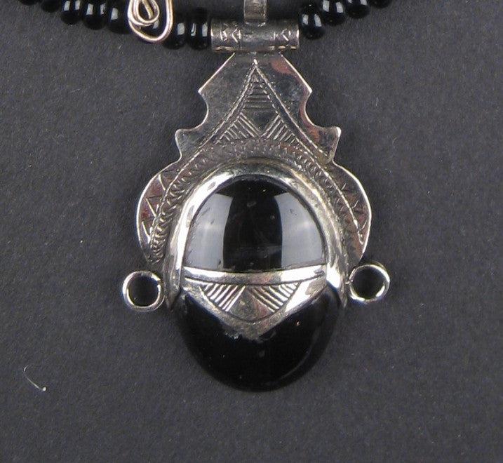 Tuareg Pendant w/ Stone (Small) - The Bead Chest