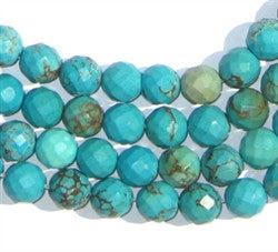 Turquoise Beads, Faceted, Round - The Bead Chest