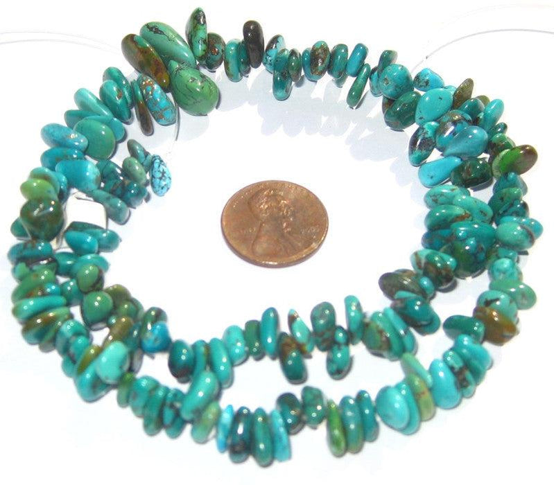 Turquoise Beads, Graduated Teardrop, Flat - The Bead Chest