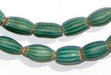 Green Striped Watermelon Chevron Beads - The Bead Chest