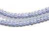 Tiny White & Blue Chevron Beads
