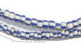 Blue & White Ghana Chevron Beads (Small) - The Bead Chest
