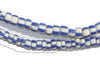 Blue & White Ghana Chevron Beads (Small)
