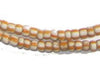 Orange & White Ghana Chevron Beads (Small)