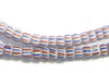 Red & Blue Ghana Chevron Beads (Small)
